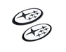 Molded Innovations Front And Rear Subaru Emblem Kit Carbon Fiber Overlay w/ Star Logo 2015-2021 WRX / 2015-2021 STI - MI15-FRCBN-WH/BK - Subimods.com