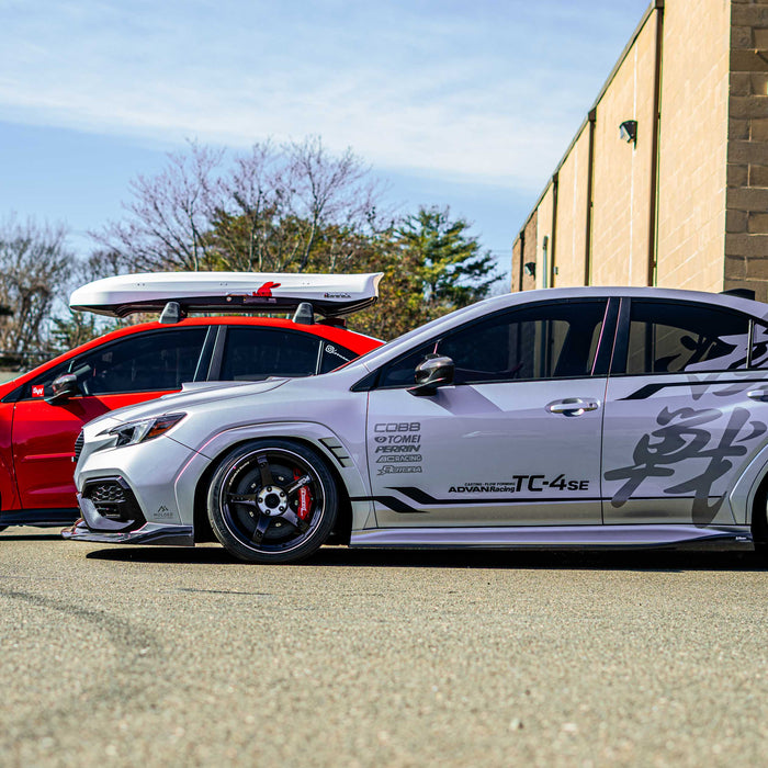 Two 2022 WRX in Parking lot