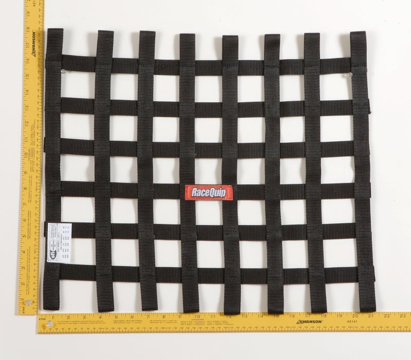 RaceQuip SFI Window Ribbon Net Black