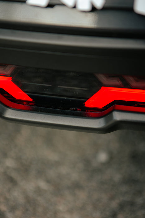 OLM V2 F1 Rear Brake Light Clear Lens, Black Base, White Bar 2022-2025 BRZ / GR86
