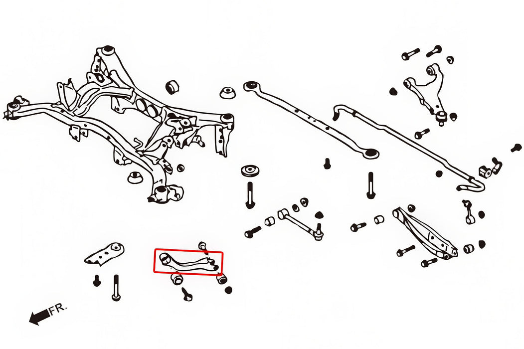 Hardrace Hardened Rubber Rear Traction Rod Fits Most Subaru Models