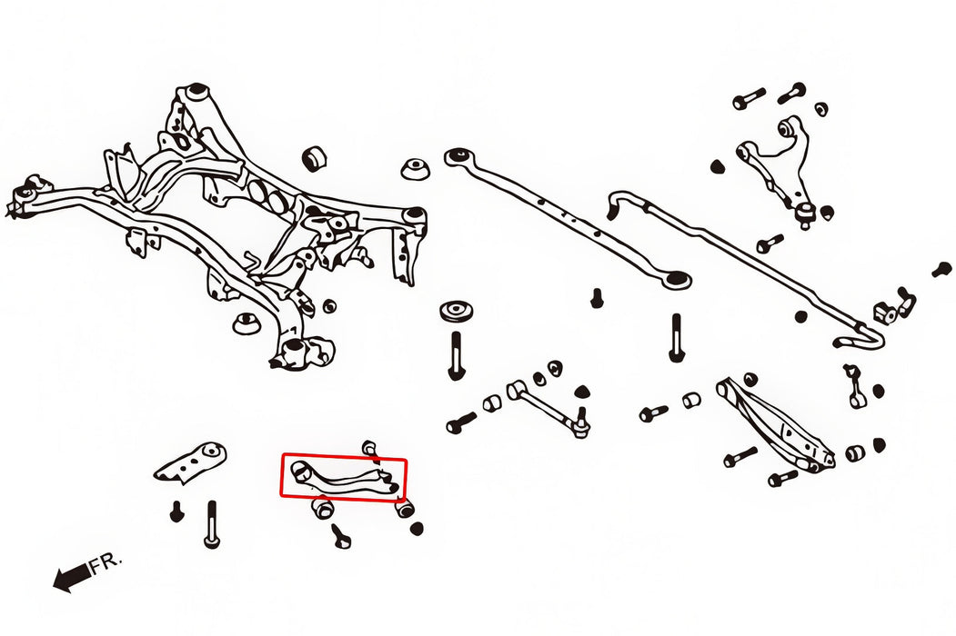 Hardrace Pillow Ball Rear Traction Rod Fits Most Subaru Models