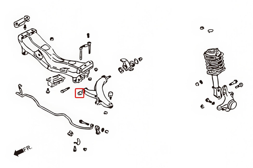 Hardrace Pillow Ball Front Lower Arm Bush Small 1995-1998 Legacy / 1996-1998 Outback / 1998-2002 Forester