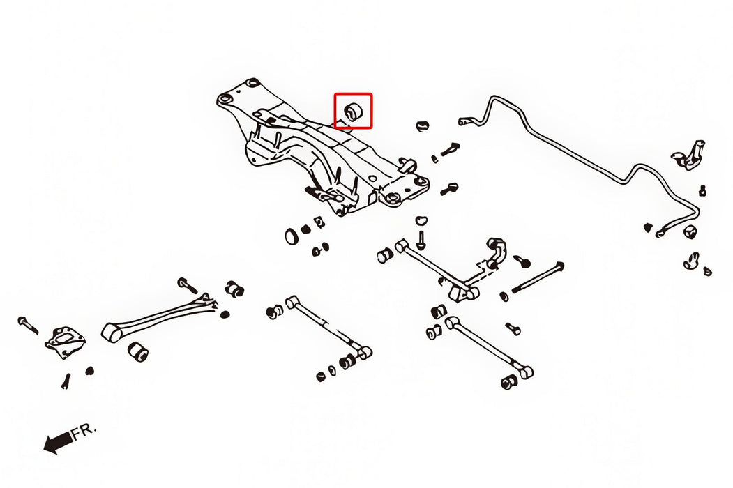 Hardrace Hardened Rubber Rear Differential To Subframe Bushing 1995-1998 Legacy / 1996-1998 Outback / 1998-2008 Forester