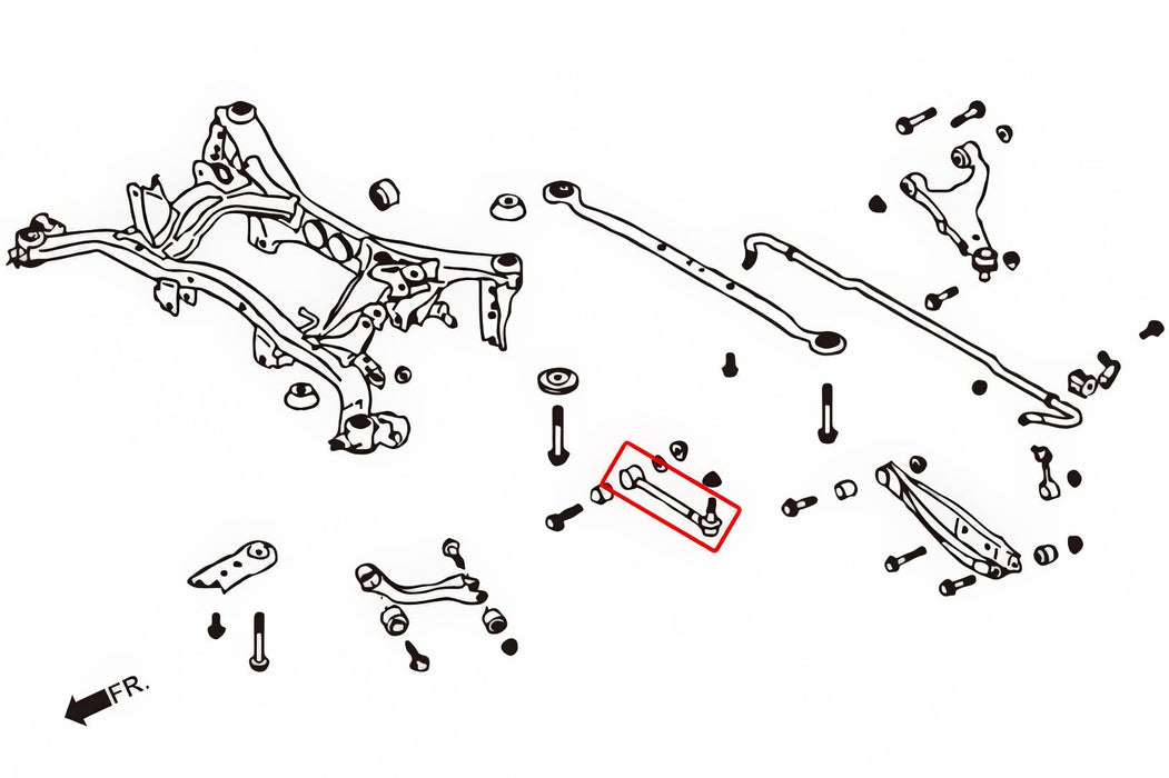 Hardrace Hardened Rubber Rear Toe Control Arm Fits Most Subaru Models