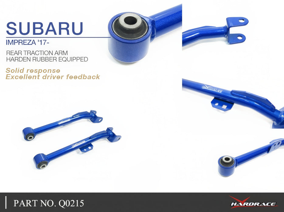 Hardrace Hardened Rubber Rear Traction Arm 2017-2026 Impreza/Crosstrek / 2018-2026 Forester / 2022-2026 WRX