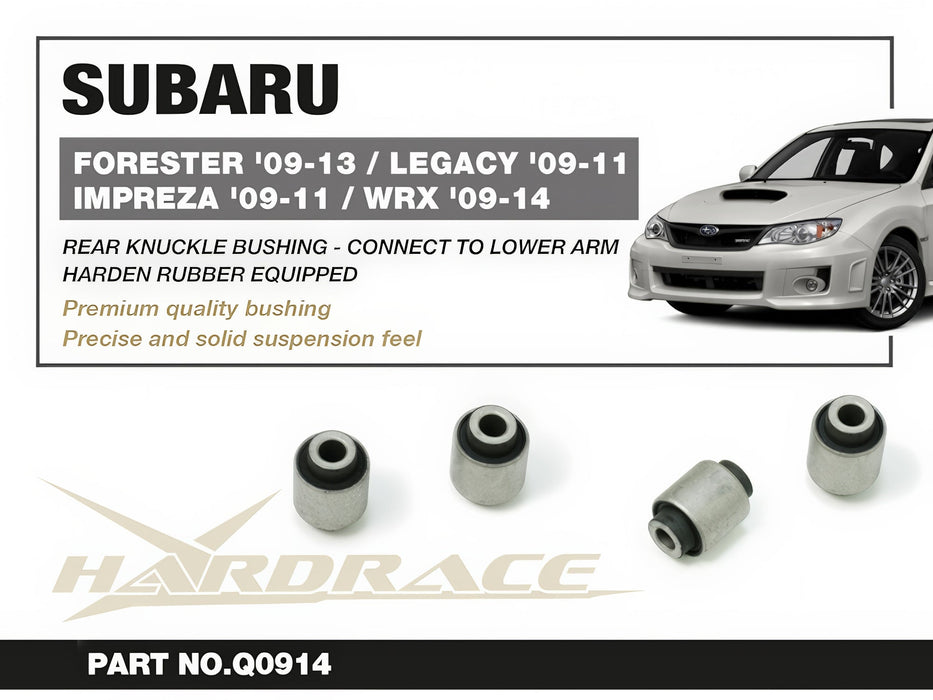 Hardrace Hardened Rubber Rear Knuckle Bushing Lower Arm Side 2006-2013 WRX / 2008-2013 Forester / 2009-2014 Legacy/Outback