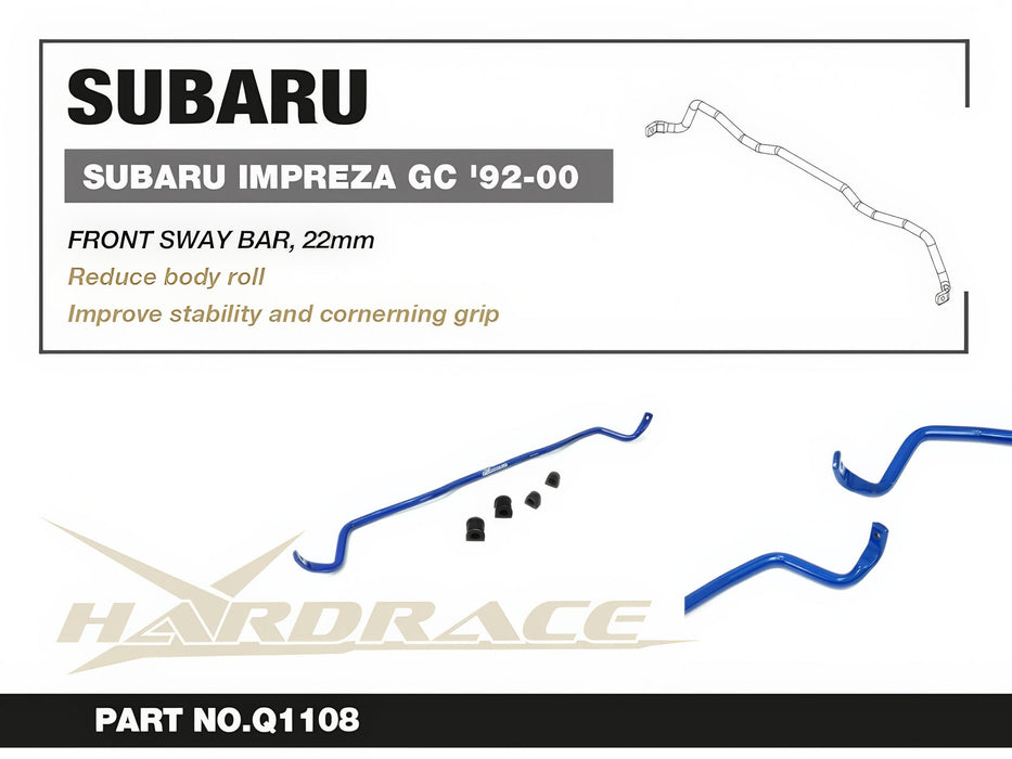 Hardrace Front Swaybar 22mm 2002-2007 WRX/STI