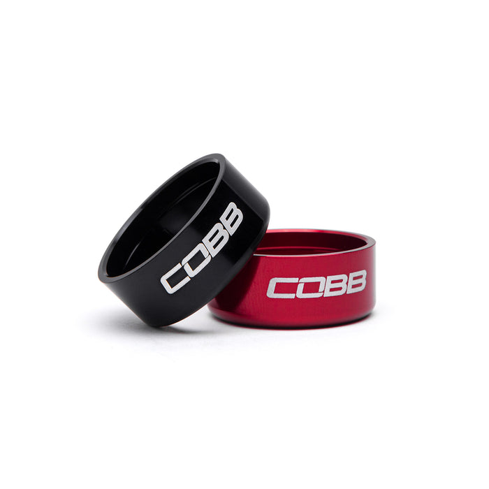 COBB Weighted Round Delrin Shift Knob White w/ Interchangeable Base 6 Speed Subaru Models