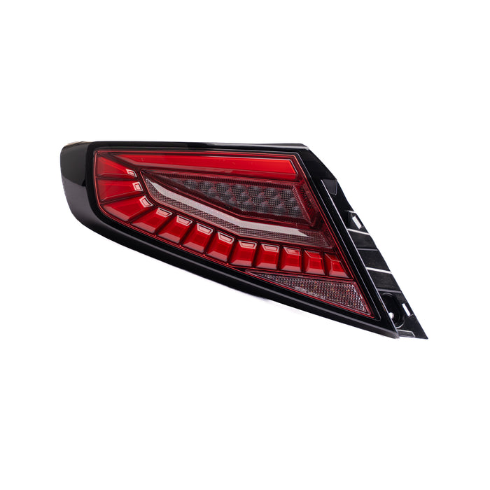Molded Innovations EvoGlow Series DynamicLume LED Tail Lights Clear Lens w/ Red Base & Red Bar 2022-2026 WRX