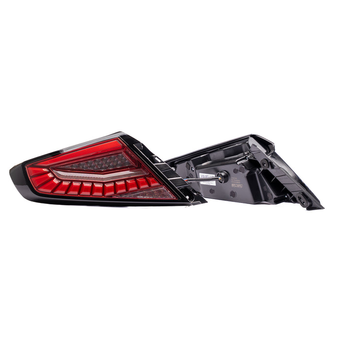 Molded Innovations EvoGlow Series DynamicLume LED Tail Lights Clear Lens w/ Red Base & Red Bar 2022-2026 WRX