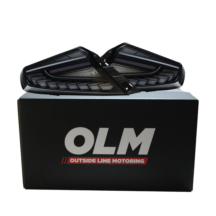 OLM Phantom-Spec LED Taillights Clear Lens, White Optic 2022-2025 WRX