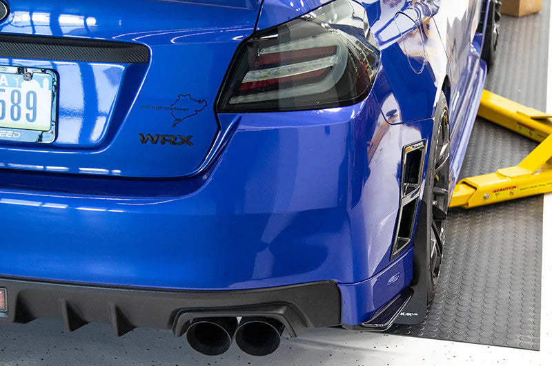 OLM Paint Matched Rear Bumper Lip Gloss Black World Rally Blue 2015-2021 WRX / STI