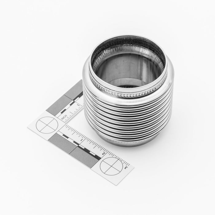 411 Works Stainless Steel Exhaust Flex Bellow - 411-EFB30415 - Subimods.com