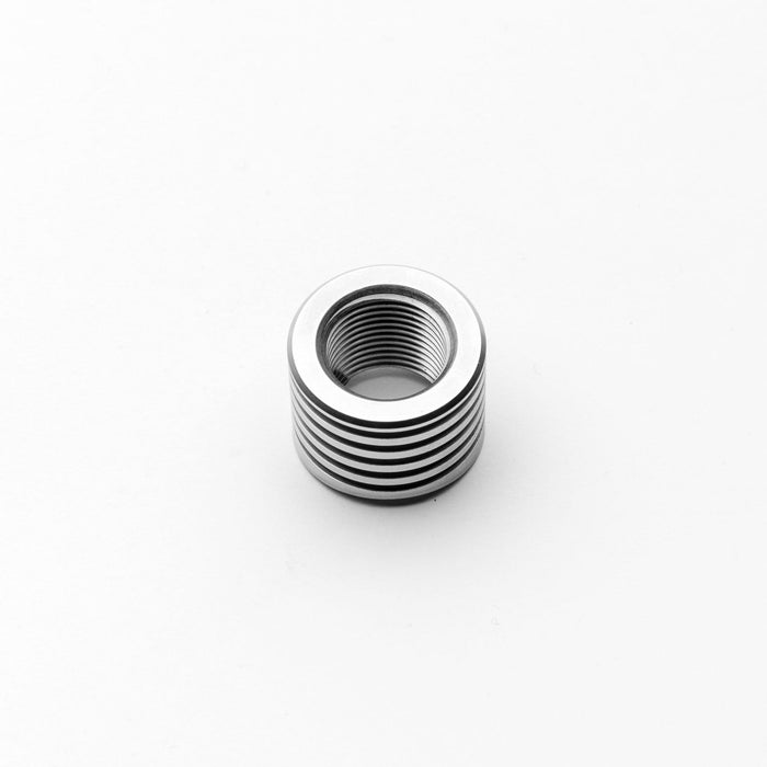 411 Works Stainless Steel Heat Sink O2 Bung Coped - 411-O2HSWBSSM18X151 - Subimods.com