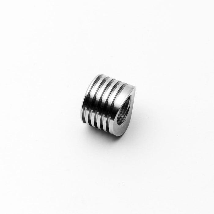 411 Works Stainless Steel Heat Sink O2 Bung Coped - 411-O2HSWBSSM18X151 - Subimods.com