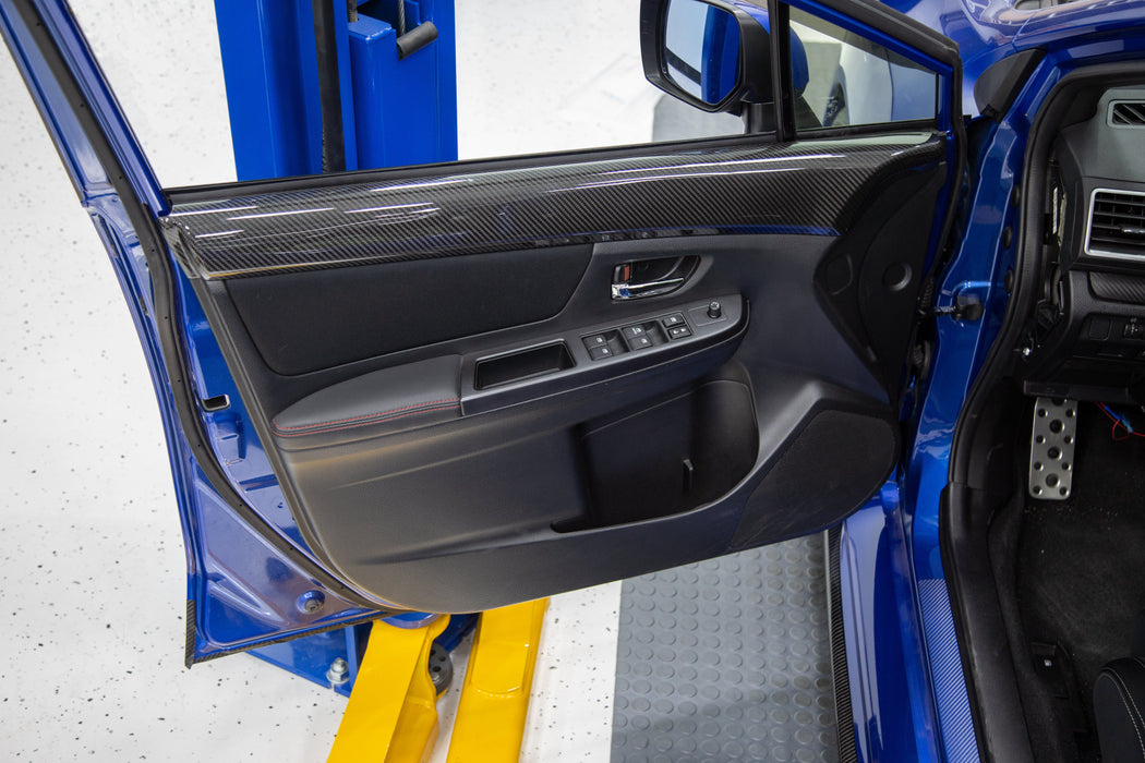 OLM LE Dry Carbon Front Door Trim Upper Panels 2015-2021 WRX / STI