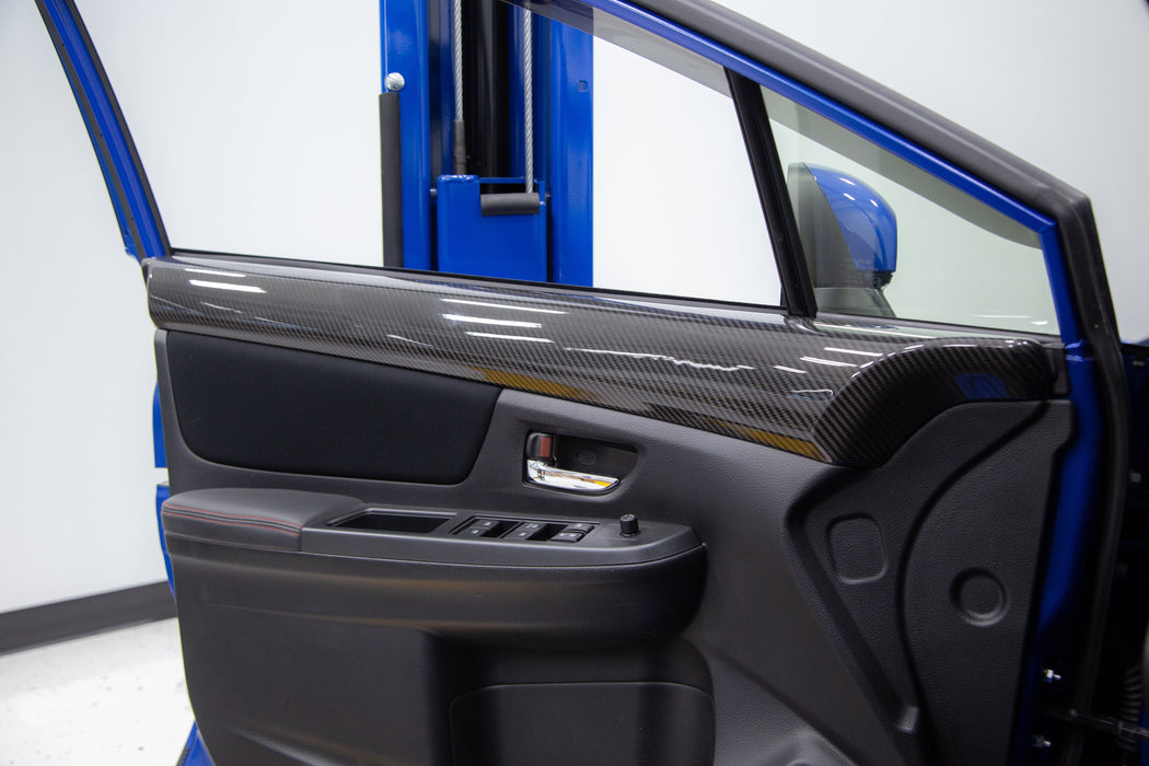 OLM LE Dry Carbon Front Door Trim Upper Panels 2015-2021 WRX / STI