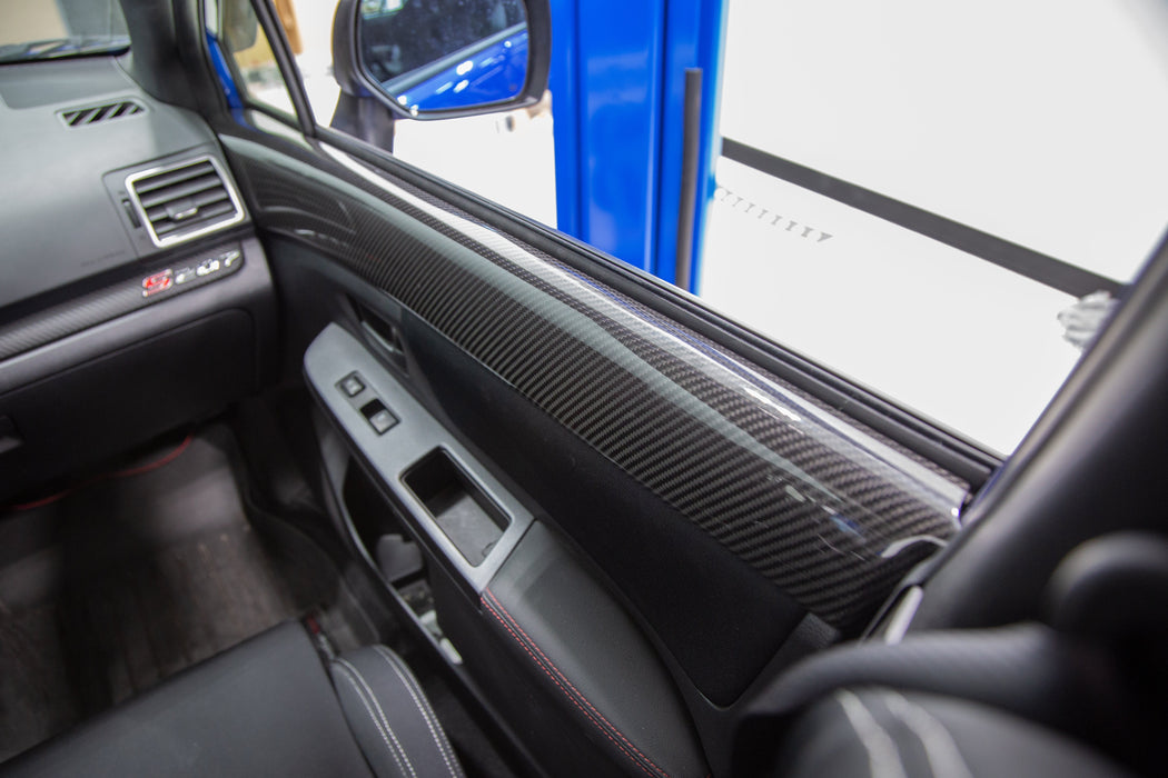 OLM LE Dry Carbon Front Door Trim Upper Panels 2015-2021 WRX / STI