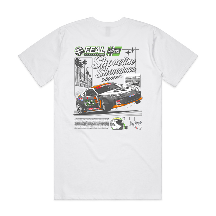 FEAL Suspension Race Team Official "Shoreline Showdown" Short Sleeve Shirt White (All Sizes)