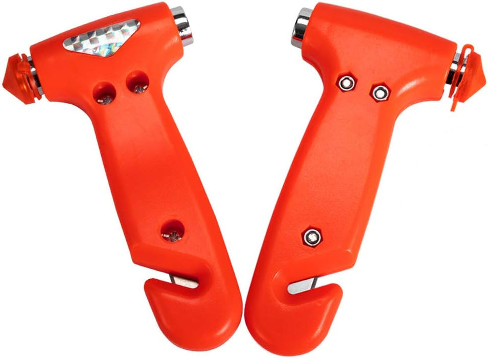 Safety Hammer w/ Seatbelt Cutter Red