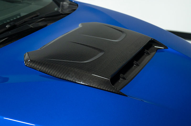 OLM LE Oversize Carbon Fiber Hood Scoop Cover 2022-2025 WRX