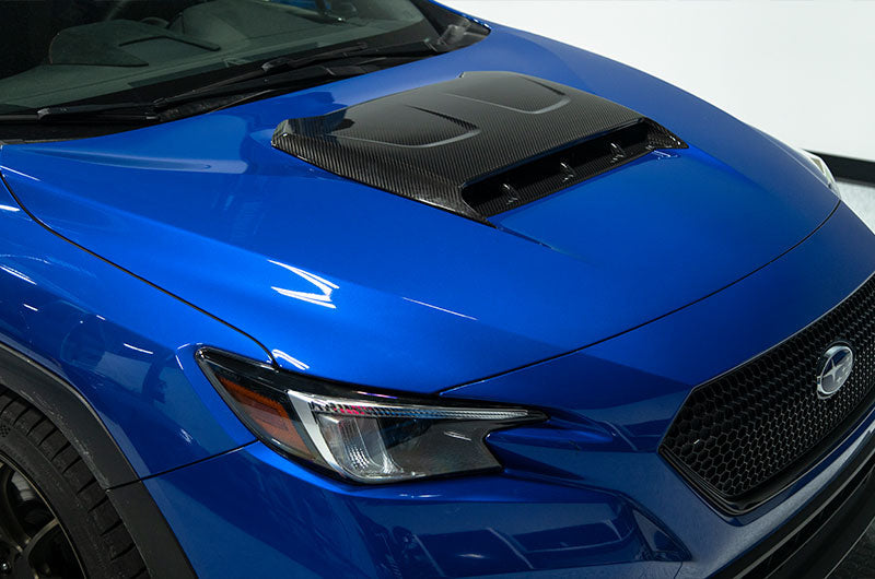 OLM LE Oversize Carbon Fiber Hood Scoop Cover 2022-2025 WRX