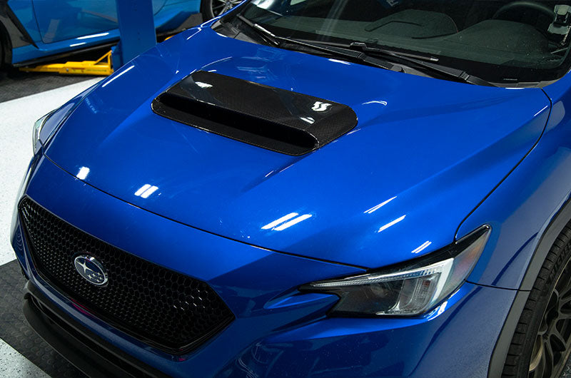 OLM LE Carbon Fiber Hood Scoop Cover 2022-2025 WRX