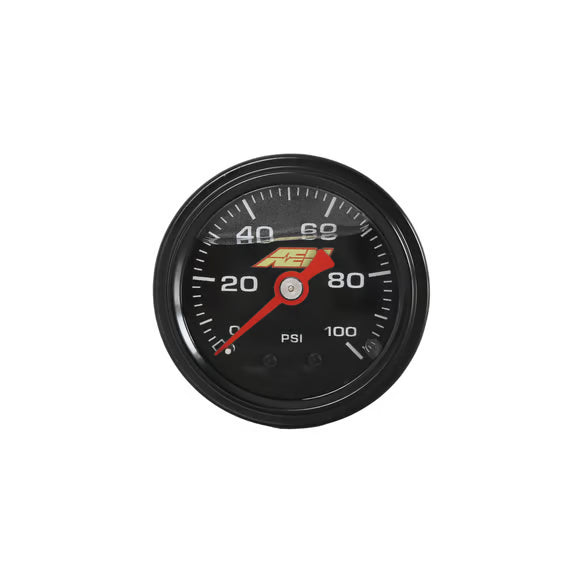 AEM 0-100 PSI Liquid-Filled Pressure Gauge 1/8th NPT