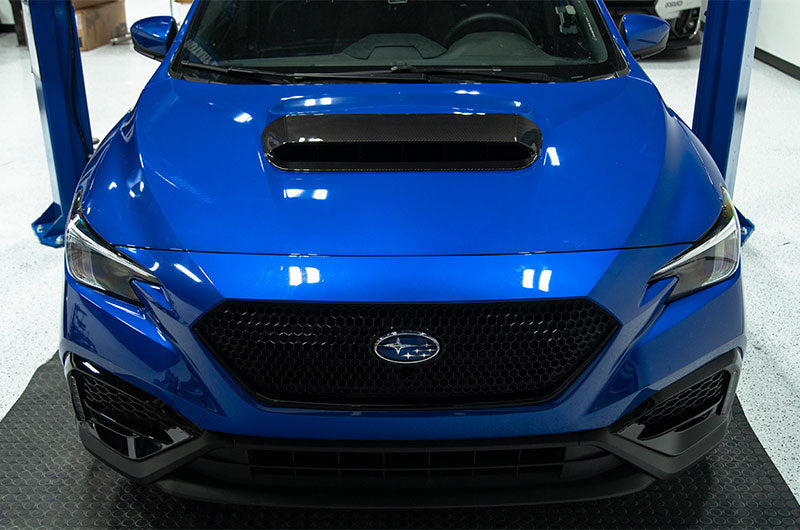 OLM LE Carbon Fiber Hood Scoop Cover 2022-2025 WRX
