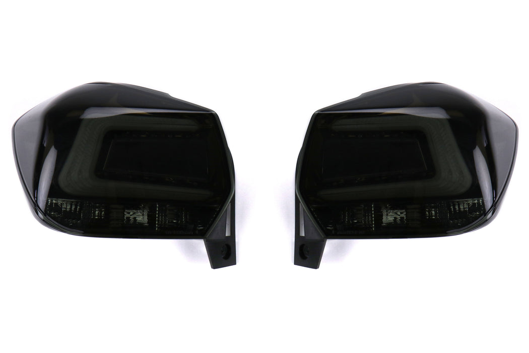 OLM CS Style LED Taillights Dark Smoke Lens, Black Reflector, White C-Bar 2013-2017 Crosstrek