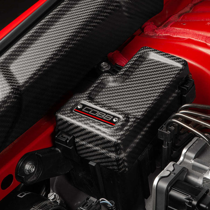 COBB Redline Matte Carbon Fiber Fuse Box Cover Kit 2022-2025 WRX