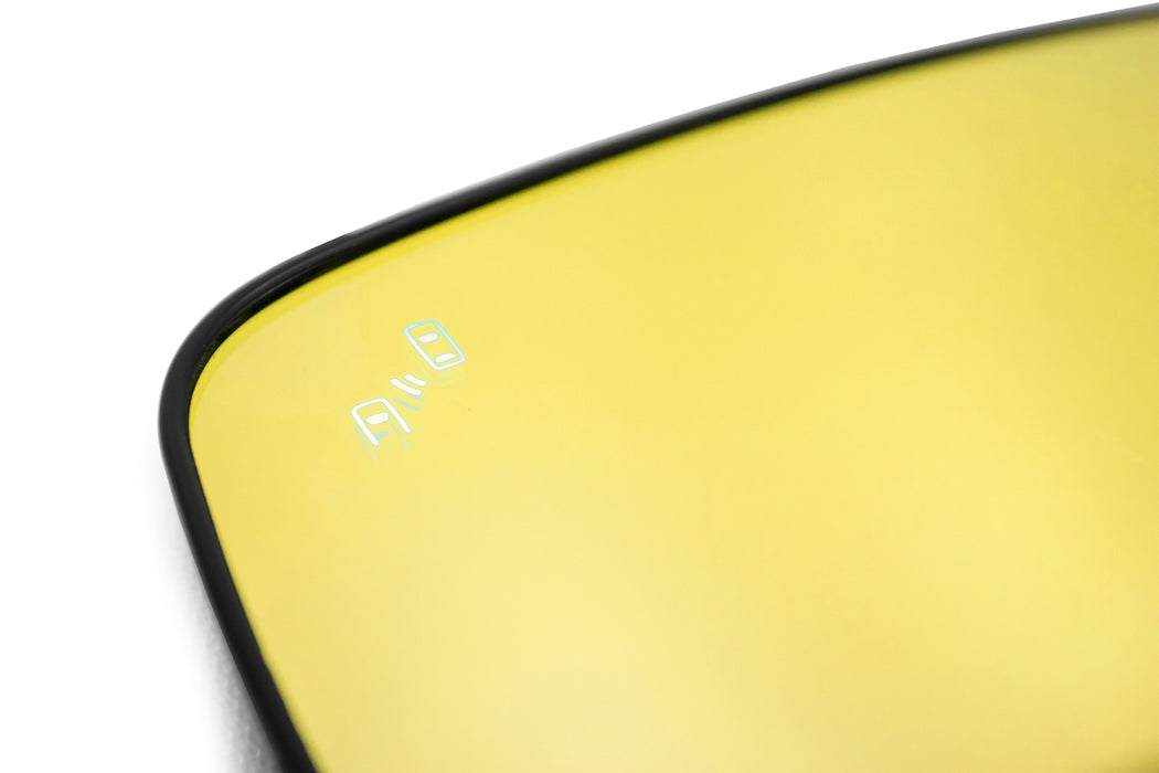 OLM Wide Angle Convex Mirrors w/ Defrosters, Turn Signals & Blind Spot Detection Gold 2015-2021 WRX / STI