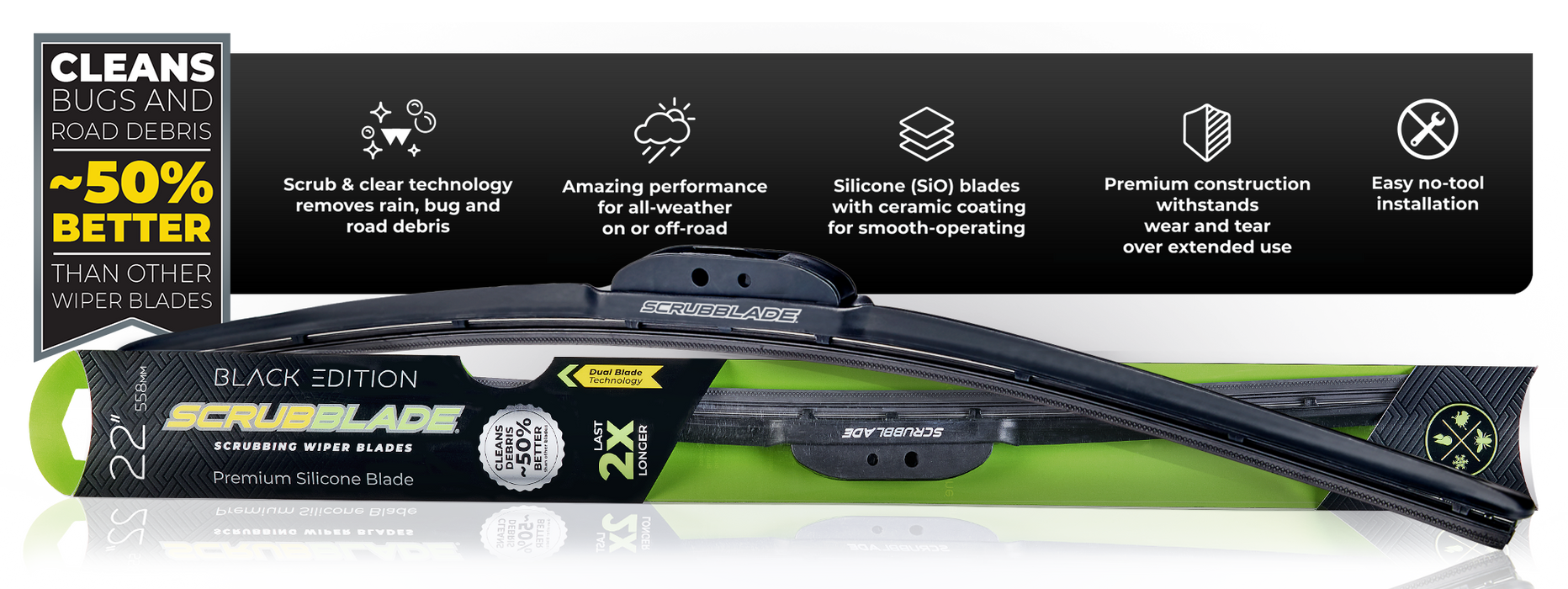 Scrubblade Black Edition Wiper Blade