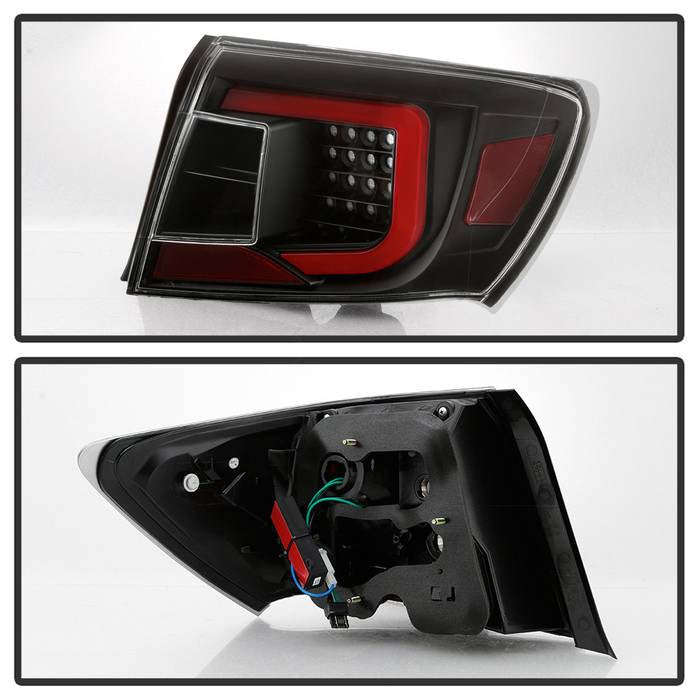 Akkon LED Taillights w/ Clear Lens, Black Base & Red Bar 08-14 WRX Sedan / 08-14 STI Sedan