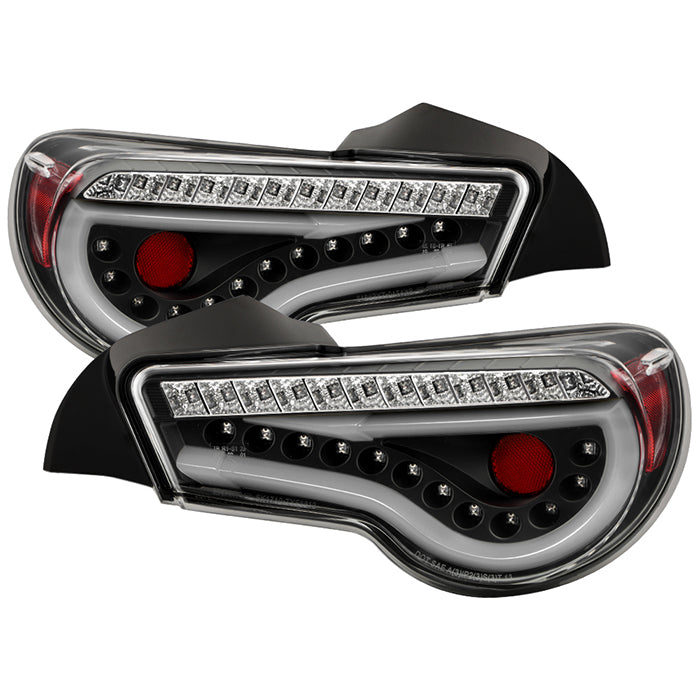 Spyder Taillights w/ Clear Lens, Black Base, White Bar & Sequential Turn Signal 2013-2021 BRZ / FRS / GT86