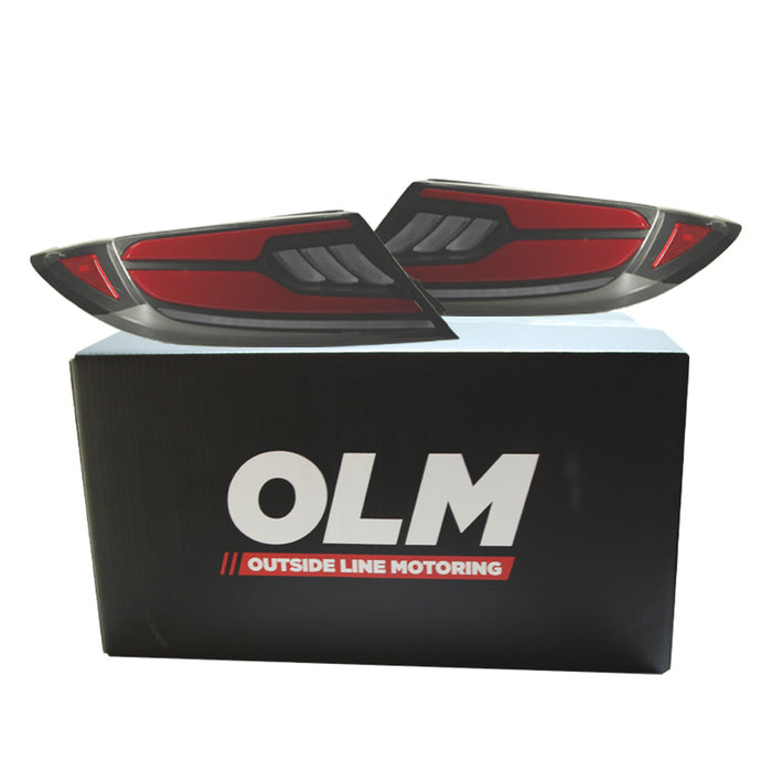 OLM Raiden LED Taillights Clear Lens, Red Bar 2022-2025 BRZ / GR86