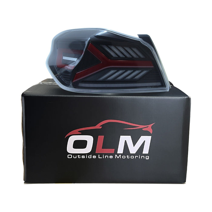 OLM Y-Spec LED Taillights Clear Lens, Red Optic 2015-2021 WRX / STI