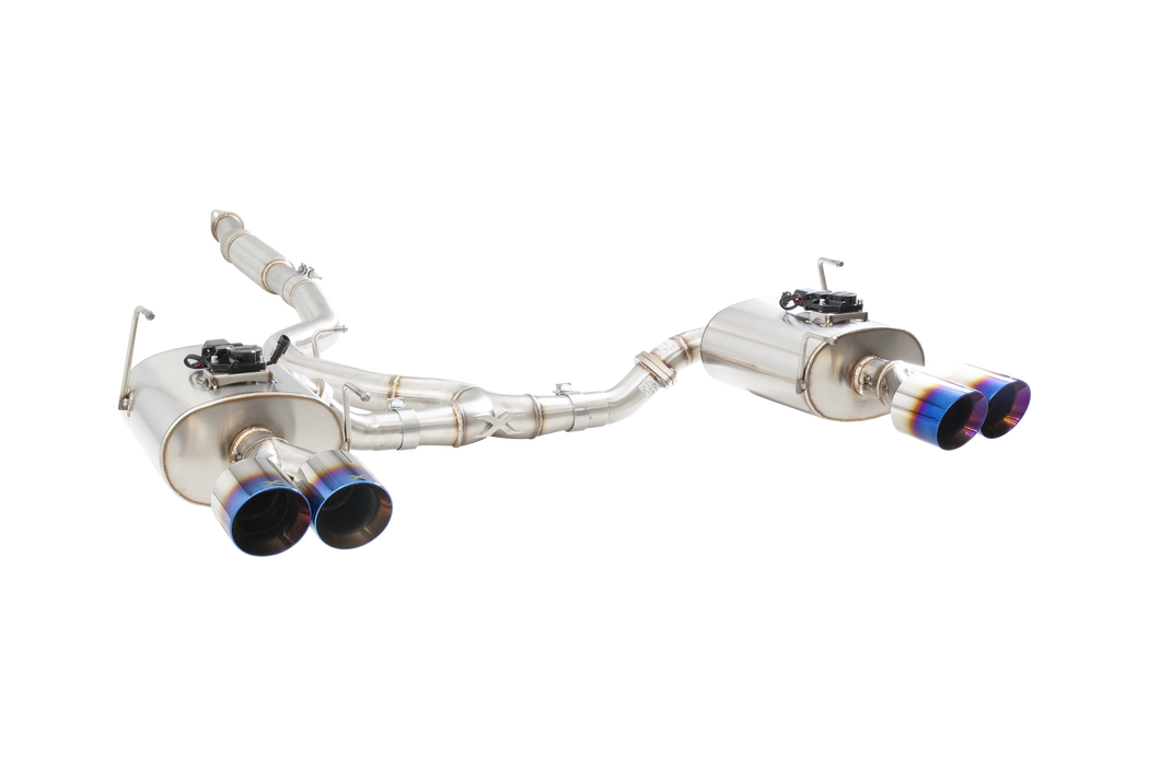 XForce Varex Valved Cat Back Exhaust Burnt Blue Tips 2011-2021 WRX Sedan / STI Sedan