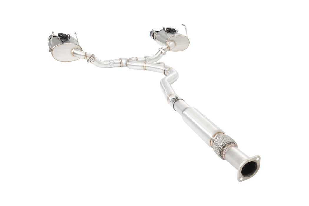 XForce Varex Valved Cat Back Exhaust Burnt Blue Tips 2011-2021 WRX Sedan / STI Sedan