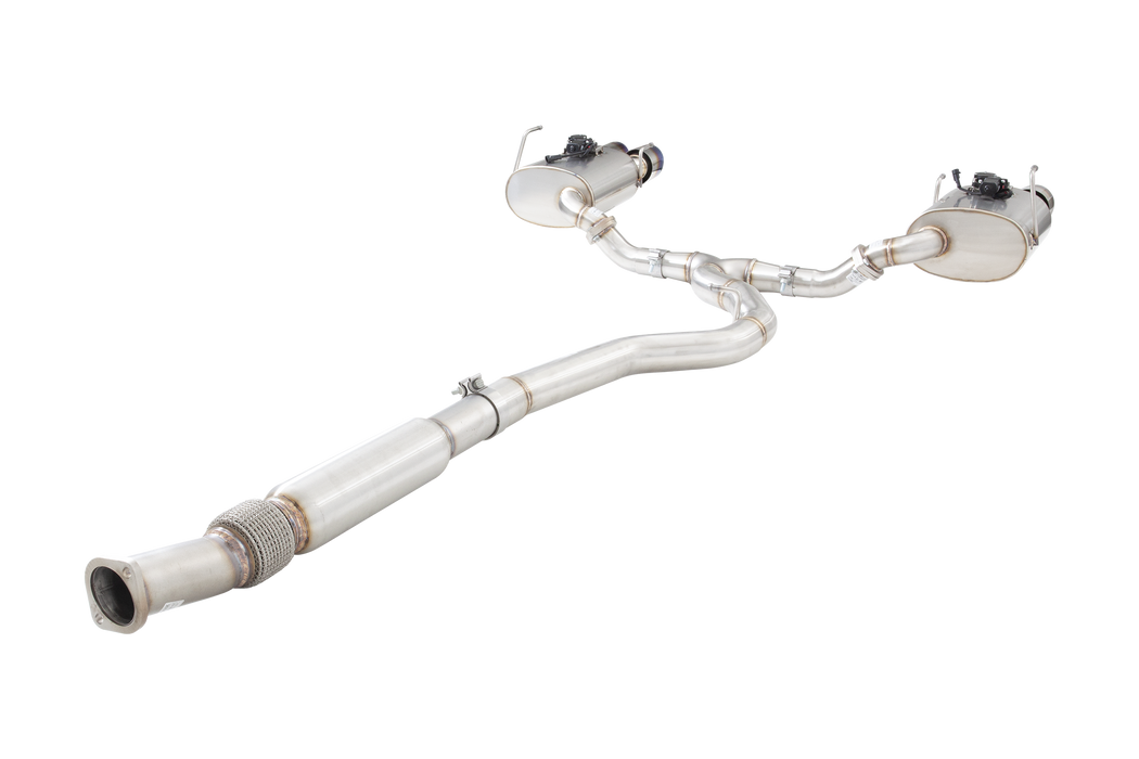 XForce Varex Valved Cat Back Exhaust Burnt Blue Tips 2011-2021 WRX Sedan / STI Sedan
