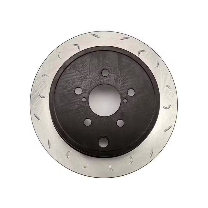 FactionFab Slotted Hook Style Rear Rotor w/ E-Coating 2008-2014 WRX