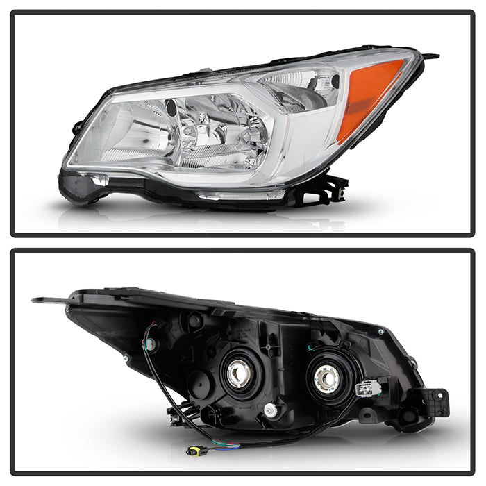 Akkon OE Style Headlights w/ Chrome Base 2014-2016 Forester Halogen Models Only