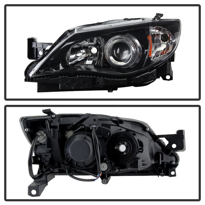 Akkon Headlights w/ Black Base 08-14 WRX / 08-14 STI / 08-11 Outback Sport - Halogen Models Only
