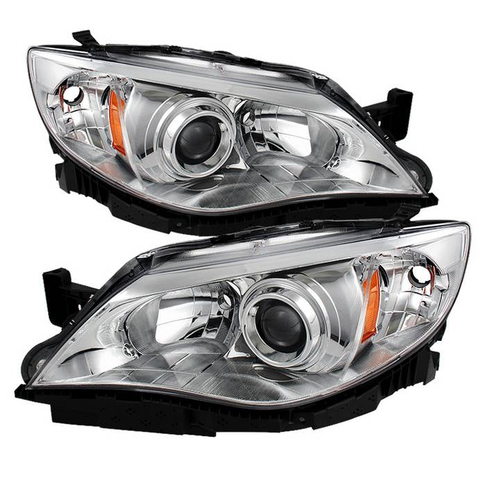 Akkon Headlights w/ Chrome Base 08-14 WRX / 08-14 STI / 08-11 Outback Sport - Halogen Models Only