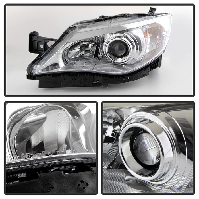 Akkon Headlights w/ Chrome Base 08-14 WRX / 08-14 STI / 08-11 Outback Sport - Halogen Models Only