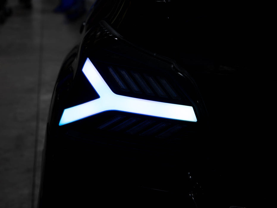 OLM Y-Spec LED Taillights Smoke Lens, White Optic & RGB 2015-2021 WRX / STI