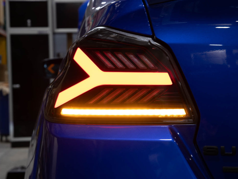 OLM Y-Spec LED Taillights Smoke Lens, White Optic 2015-2021 WRX / STI