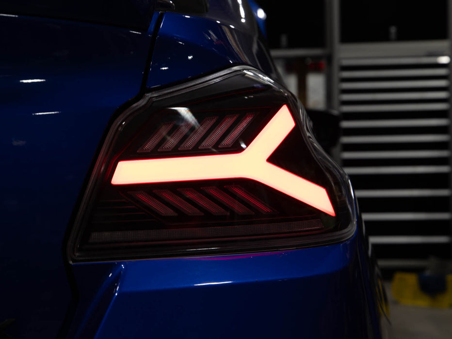OLM Y-Spec LED Taillights Smoke Lens, White Optic 2015-2021 WRX / STI
