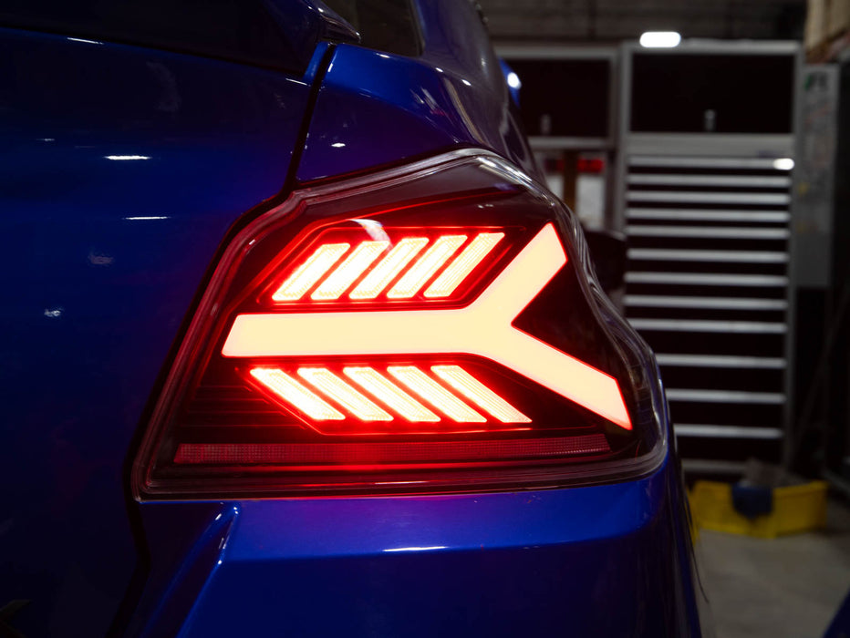 OLM Y-Spec LED Taillights Clear Lens, Red Optic 2015-2021 WRX / STI